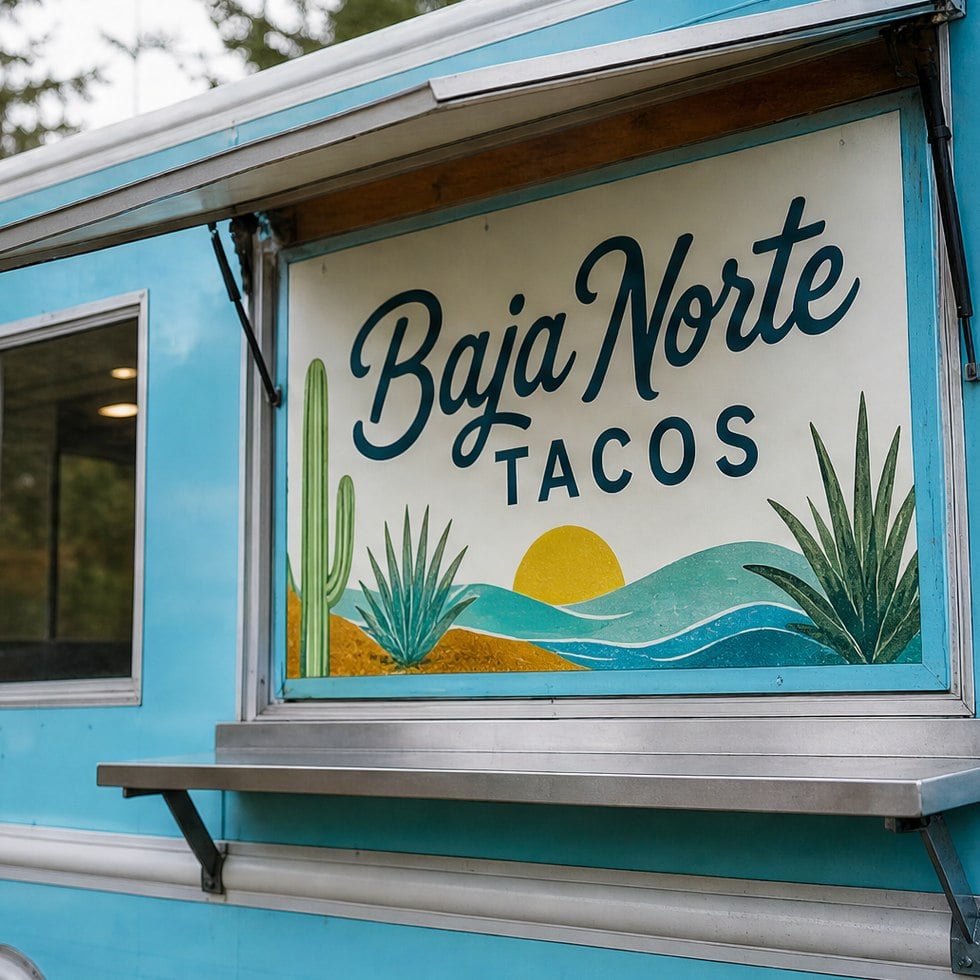 Customized restaurant signs for food trucks and pop-ups