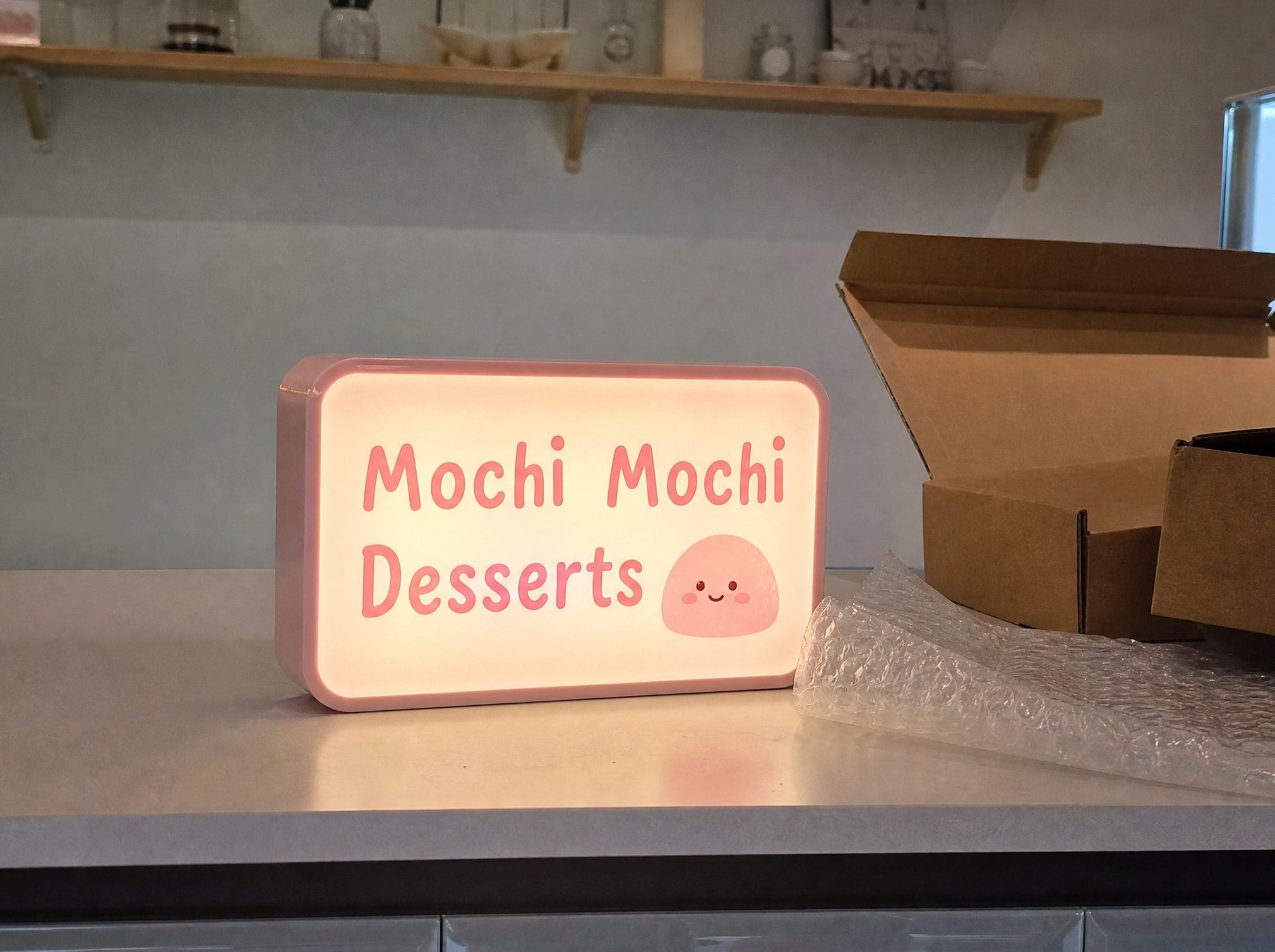 Personalized restaurant sign — customer photo